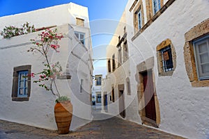 Street scene on Patmos island