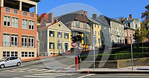 Street scene in Providence, Rhode Island