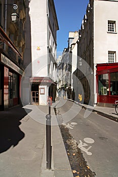 Street scene in the Quartier Latin, Paris, France