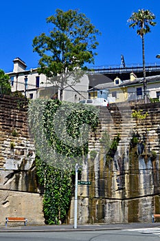 A street scene in the Rocks area of Sydney