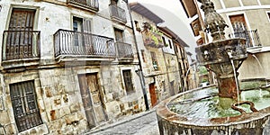 Street Scene, Salinas de Leniz, Guipuzcoa, Spain photo