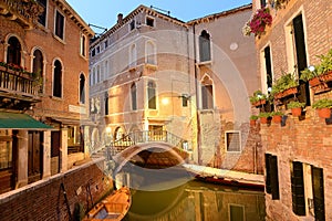 Street scene in Venice, Italy photo