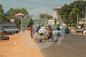 A street in Senegambia, Gambia