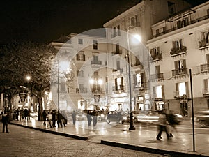 Street in sepia style, looking older and romantic