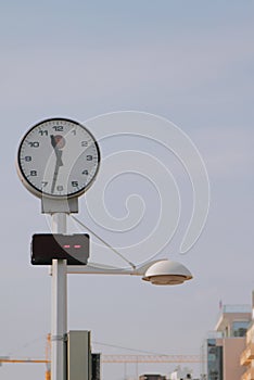 Street shooter watches on pole. Limassol, Cyprus