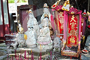 Street shrine for Guanyin in Hong Kong