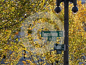 Street Sign 1600 Pennsylvania Ave Washington DC White House