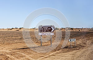 Kati Thanda - Lake Eyre street sign in the outback of Australia photo