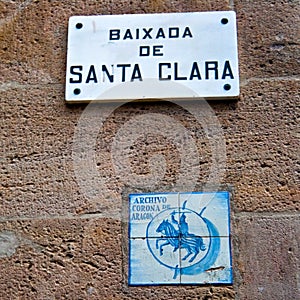 Street Sign in Barcelona, Catalonia photo