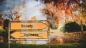 Street Sign Beauty versus Ugliness