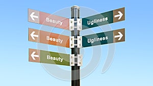 Street Sign Beauty versus Ugliness