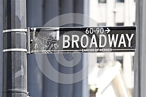 Street sign Broadway