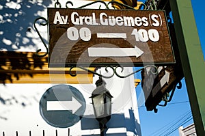 Street Sign - Cafayate - Argentina