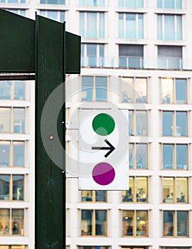 Street sign with copyspace in Berlin, Germany