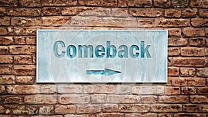 Street Sign to Comeback photo
