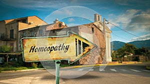Street Sign to Homeopathy photo
