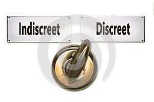 Street Sign Discreet versus Indiscreet