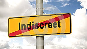 Street Sign Discreet versus Indiscreet