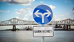 Street Sign Earn Money