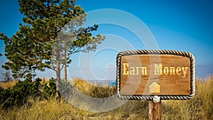 Street Sign Earn Money