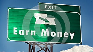 Street Sign Earn Money