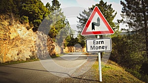 Street Sign Earn Money