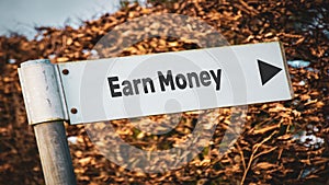 Street Sign Earn Money