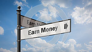 Street Sign Earn Money