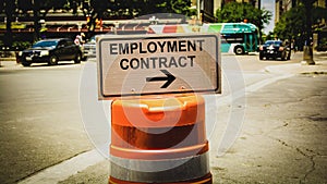 Street Sign EMPLOYMENT CONTRACT