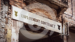 Street Sign EMPLOYMENT CONTRACT