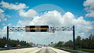 Street Sign EMPLOYMENT CONTRACT