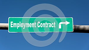 Street Sign EMPLOYMENT CONTRACT