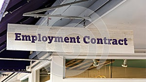 Street Sign EMPLOYMENT CONTRACT