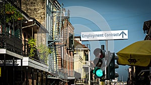 Street Sign EMPLOYMENT CONTRACT