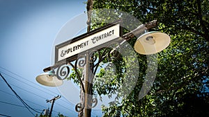 Street Sign EMPLOYMENT CONTRACT