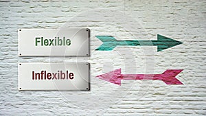 Street Sign Flexible versus Inflexible