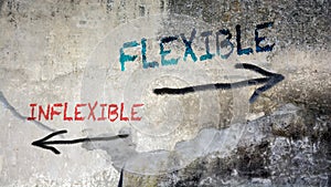Street Sign Flexible versus Inflexible