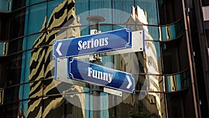 Street Sign Funny versus Serious