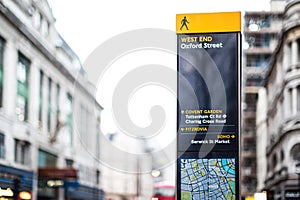 Street Sign Guide in London England