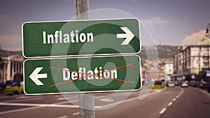 Street Sign Inflation versus Deflation