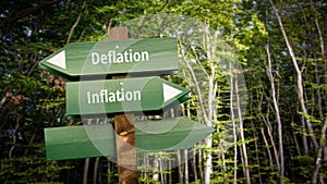 Street Sign Inflation versus Deflation