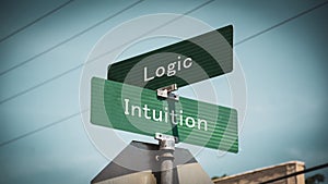 Street Sign Intuition versus Logic photo