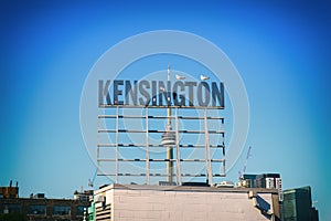 Street sign at Kensington Market, a distinctive neighborhood in