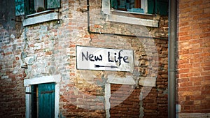 Street Sign NEW LIFE