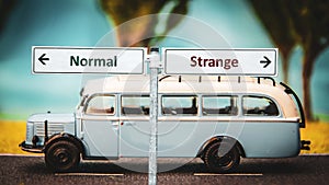 Street Sign Normal versus Strange