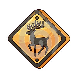 Deer Crossing Sign