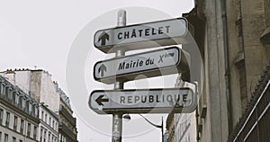 Street sign Place de la Republique Paris