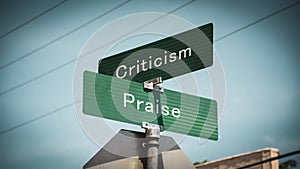 Street Sign Praise versus Criticism