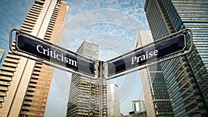 Street Sign Praise versus Criticism