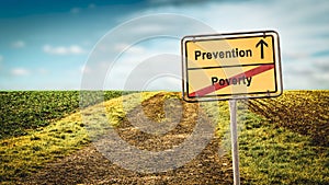 Street Sign Prevention versus Poverty